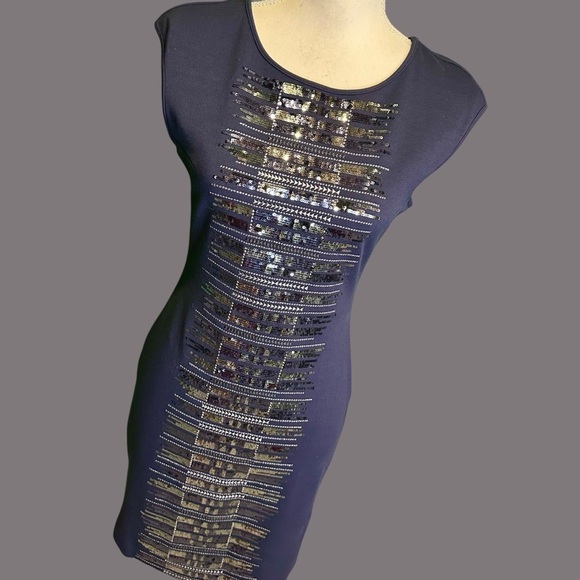 BCBGMaxAzria ‘Seri’ Bodycon Sequin Embellished Mini Dress in “Carbon Combo” Sz S - Picture 15 of 16